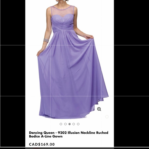 Lilac/ lavender A-line Gown - Picture 4 of 4